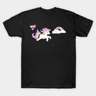 Unicorn, Unicorns, Farytale, Girls, Love, Glitter T-Shirt